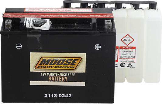 Moose YTX24HL-BS Maintenance Free UTV Battery 2006-2015 Arctic Cat Prowler