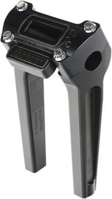 Thrashin Black 8" Straight Gauge Cutout Handlebar Risers for 2018-2025 Softail