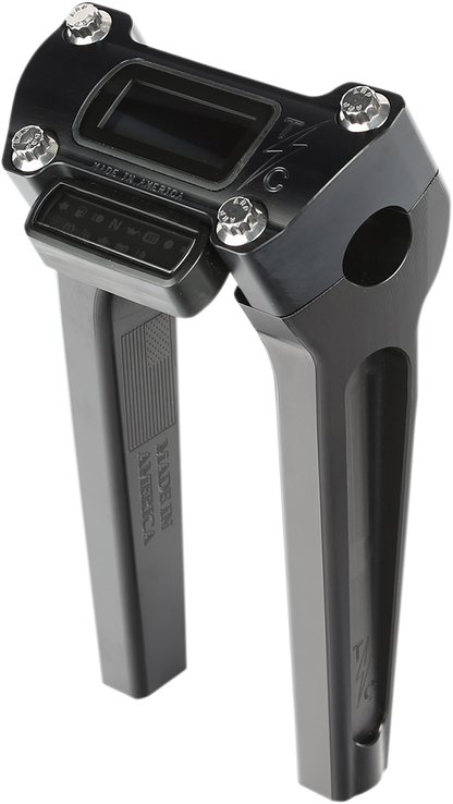 Thrashin Black 8" Straight Gauge Cutout Handlebar Risers for 2018-2025 Softail