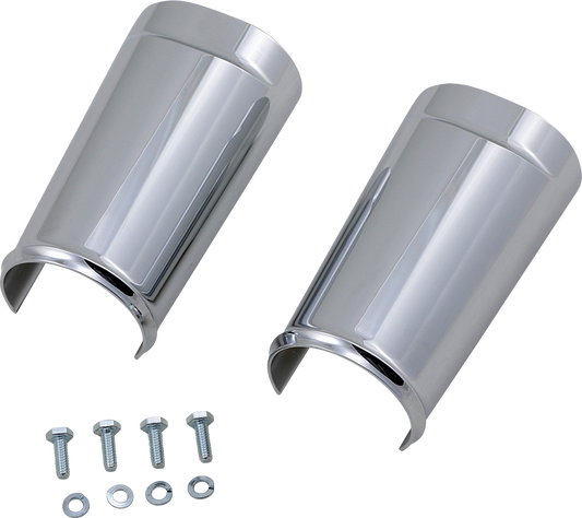 Arlen Ness Fat Tire Chrome Fork Boot Covers 1999-2013 Harley CVO Touring Models
