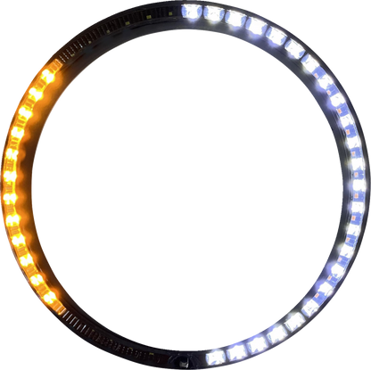 Custom Dynamics Black LED Sequential Headlight Trim 1999-05 Harley Touring FLHT
