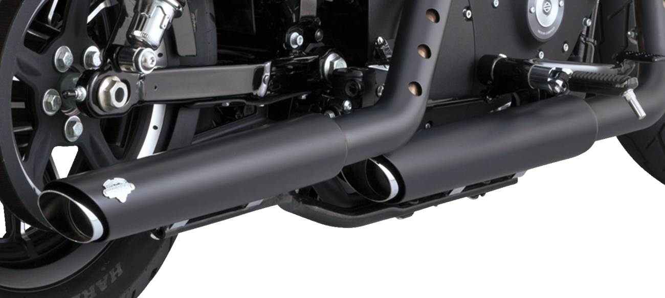 Vance & Hines Black Twin Slash Slip on Mufflers 2014-2022 Harley Sportster 46361