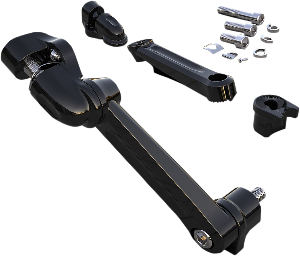 Ciro Black Adjustable Passenger Foot Peg Mounts for 1993-2025 Harley Touring