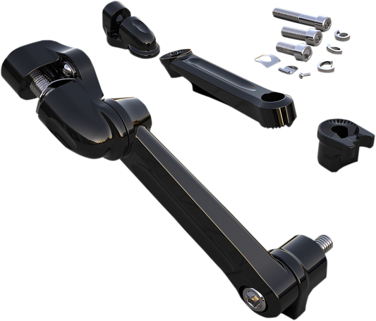 Ciro Black Adjustable Passenger Foot Peg Mounts for 1993-2025 Harley Touring