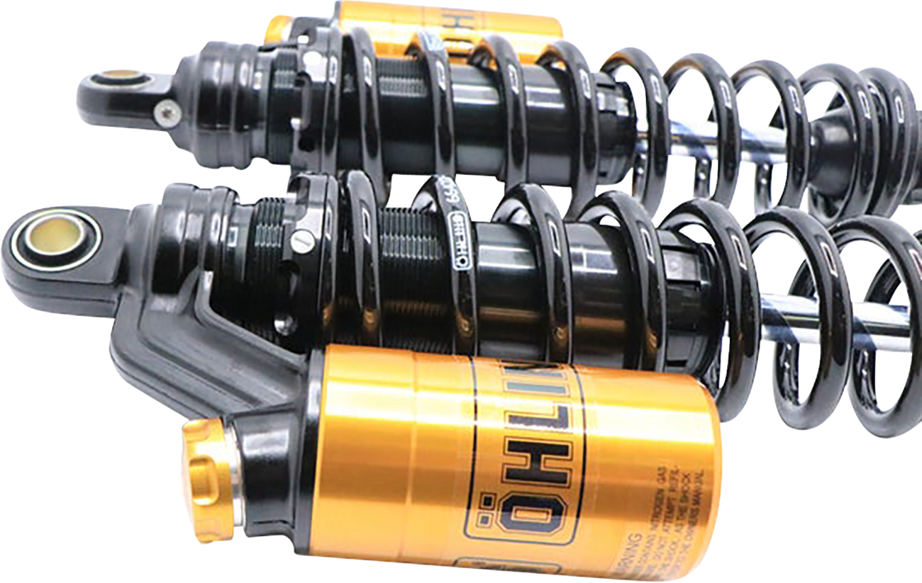Ohlins HD 765 Twin 13" STX36 Blackline Rear Shocks for 1991-2017 Harley Dyna FXD