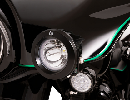 Ciro Tac-10 Cannons Motorcycle Spotlights 2014-2024 Harley Touring FLHX FLHXS