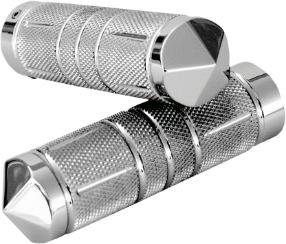 Accutronix Chrome Knurled Diamond TBW Hand Grips 2008-24 Harley Touring Softail