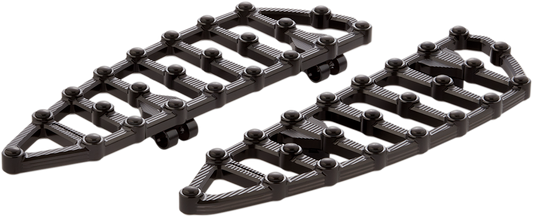 Arlen Ness MX Black Driver Floorboards for 1980-2024 Harley Touring Softail