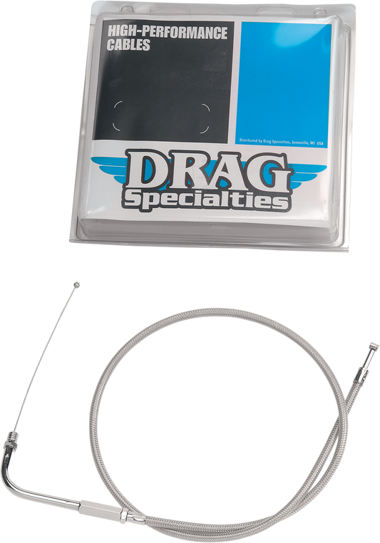 Drag Specialties 41-3/4" Stainless Steel Throttle Cable 96-01 Harley Touring