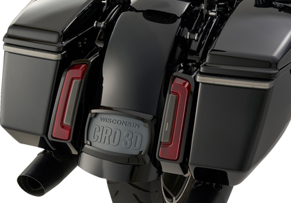 Ciro Bag Blade Lightstrike Smoke LED Saddlebag Lights for 2023-26 Harley Touring