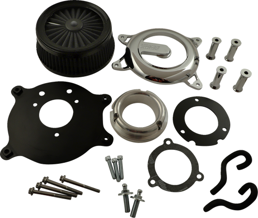 Vance & Hines VO2 Chrome Rogue Air Filter Kit for 2008-17 Harley Touring Softail