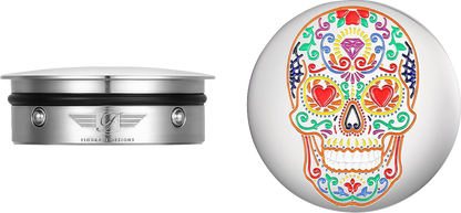Figurati Designs Sugar Skull Swingarm Covers for 1980-2025 Harley Touring FXR