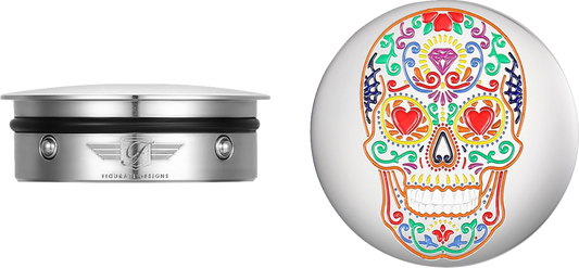 Figurati Designs Sugar Skull Swingarm Covers for 1980-2025 Harley Touring FXR