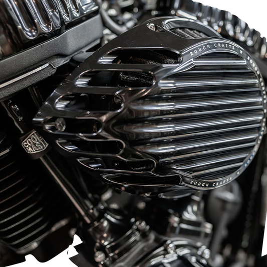 Arlen Ness Black Rough Craft Air Cleaner Kit 2023-2024 Harley Road Street Glide