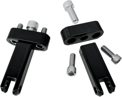 Drag Specialties Black Passenger Footpeg Mount Kit 1993-2023 Harley Touring FLHX