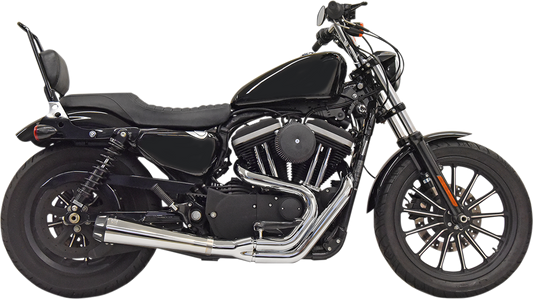 Bassani Chrome 2-1 Road Rage Megaphone Exhaust for 04-19 Harley Sportster XLH