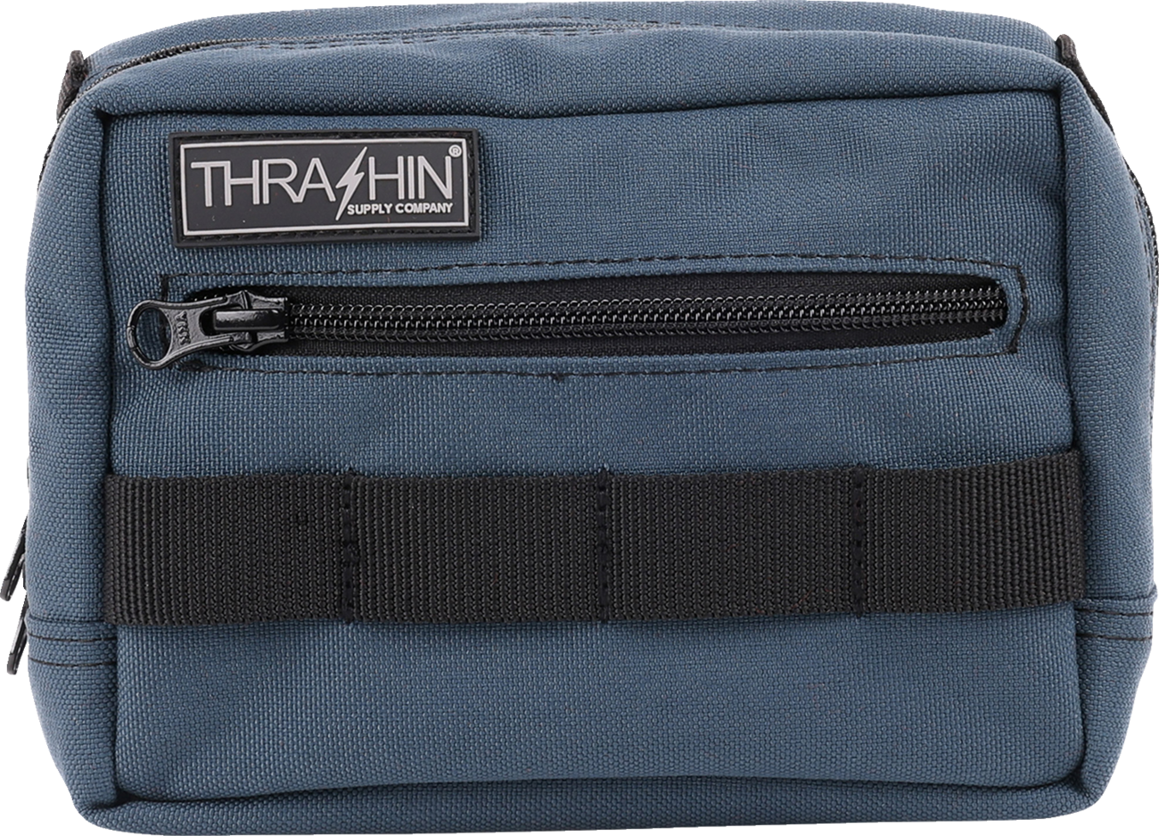 Thrashin Supply Blue Motorcycle Handlebar Storage Bag Harley Davidson THB-0023
