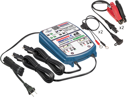 Tecmate Optimate 2 Duo 2-Bank Battery Charger Maintainer 12V Motorcycle ATV UTV