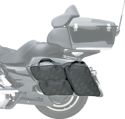 Saddlemen Black Four-Piece Saddlebag Liner Bags fits 1993-2013 Harley Touring