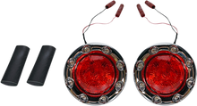 Custom Dynamics ProBEAM Chrome Red LED Bullet Ringz Turn Signals 2014-23 Indian