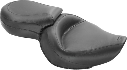 Mustang Vintage Black Vinyl 2-Up Motorcycle Solo Seat 2004-2021 Harley Sportster