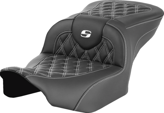 Saddlemen Roadsofa White Stitch Gel Seat for 2023-25 Harley Touring Road Glide