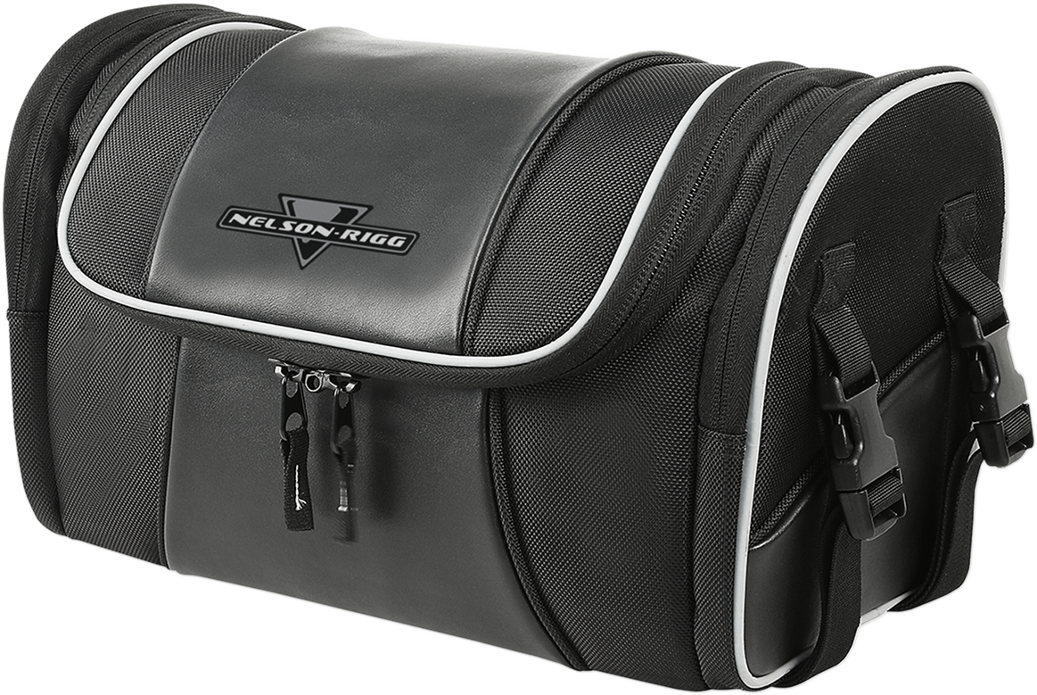 Nelson Rigg Black Route 1 Sissy Bar Day Trip Roll Bag for Harley Davidson