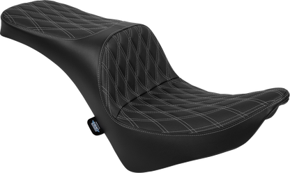 Drag Specialties Freedom Silver Diamond Seat fits 2018-2025 Harley Softail M8