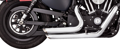 Vance & Hines Chrome Shortshots Staggered Exhaust System 14-22 Harley Sportster