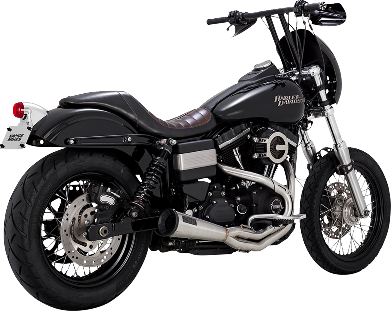 Vance & Hines Stainless Steel Upsweep Exhaust 2010-2017 Harley Dyna FXDL FXDB