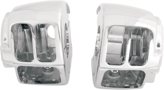 Drag Specialties Chrome Handlebar Switch Housing Kit 2008-2013 Harley Touring