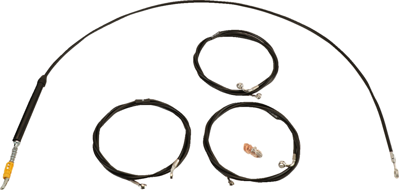 La Choppers Standard Black Clutch Brake Line Kit for 2023-2025 Harley Touring