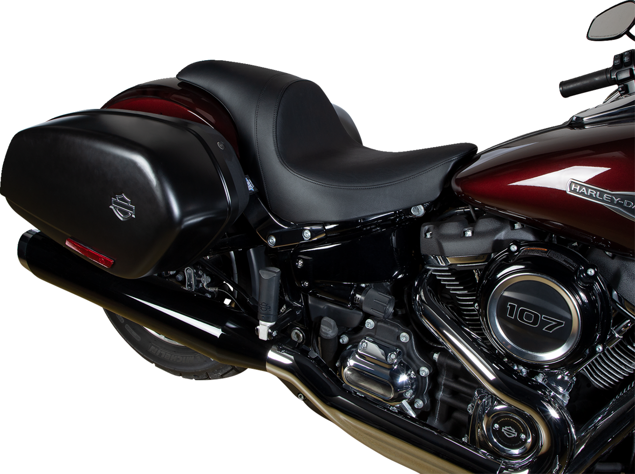 Drag Specialties Predator Smooth Seat for 2018-2025 Harley Softail Low Rider