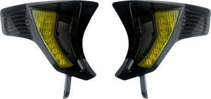 Custom Dynamics Shark Demon Yellow Front Turn Signal Vents 2023-2025 Harley FLTR