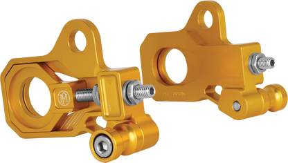 Performance Machine Gold Rear Axle Adjuster Kit for 2009-2023 Harley Touring