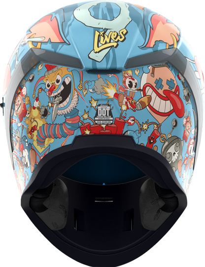 Icon Airform 9 Lives Blue MIPS Full Face Unisex Adult Street Motorcycle Helmet