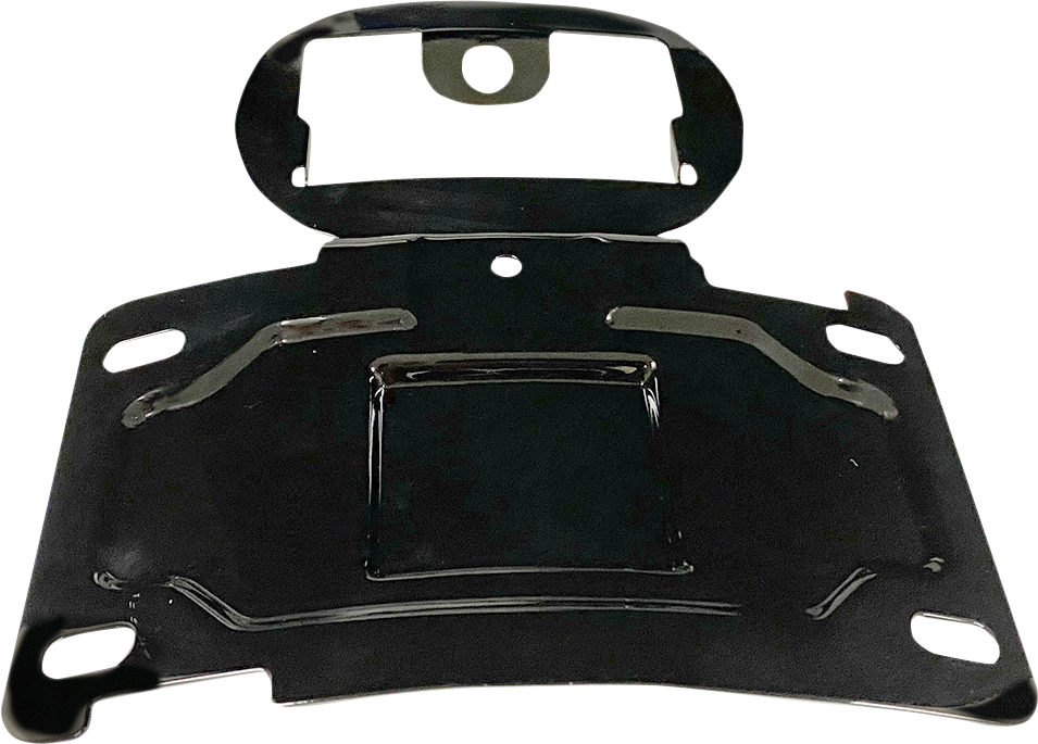 Custom Dynamics Black License Plate Relocation Mount for 2014-24 Harley Touring
