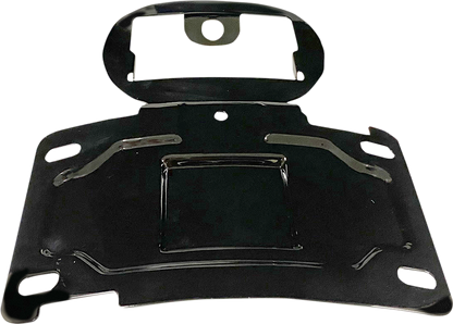 Custom Dynamics Black License Plate Relocation Mount for 2014-24 Harley Touring