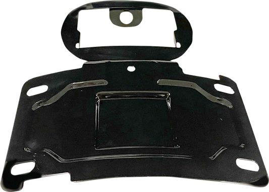 Custom Dynamics Black License Plate Relocation Mount for 2014-24 Harley Touring