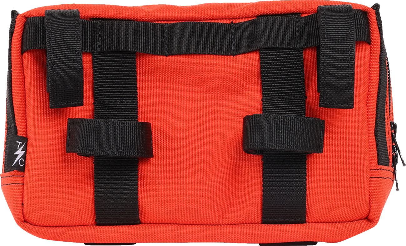 Thrashin Supply Orange Motorcycle Handlebar Storage Bag Plus for Harley THB-0028