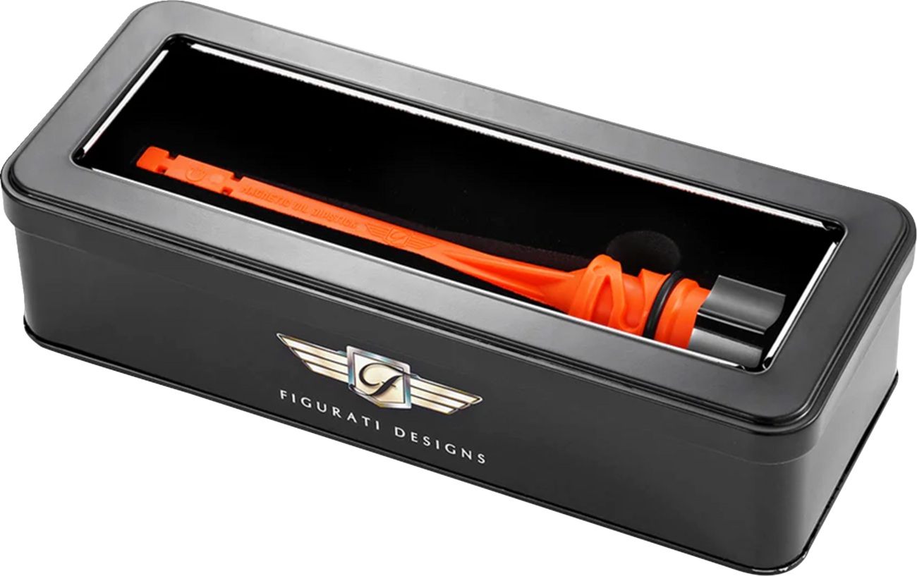 Figurati Black Curved Magnetic Engine Oil Dipstick for 2018-2025 Harley Softail