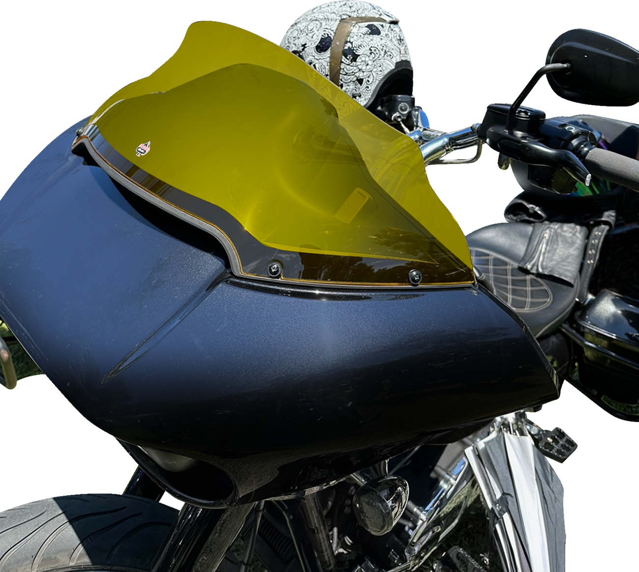 Klock Werks Kolor Flare 9" Yellow Windshield fits 2015-2023 Harley Road Glide