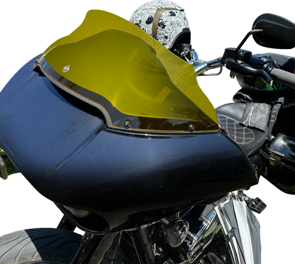 Klock Werks Kolor Flare 9" Yellow Windshield fits 2015-2023 Harley Road Glide