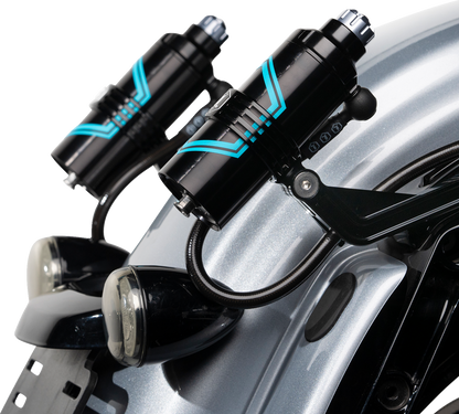 Legend REVO ARC Black Remote Reservoir External Mount Kit 2014-24 Harley Touring