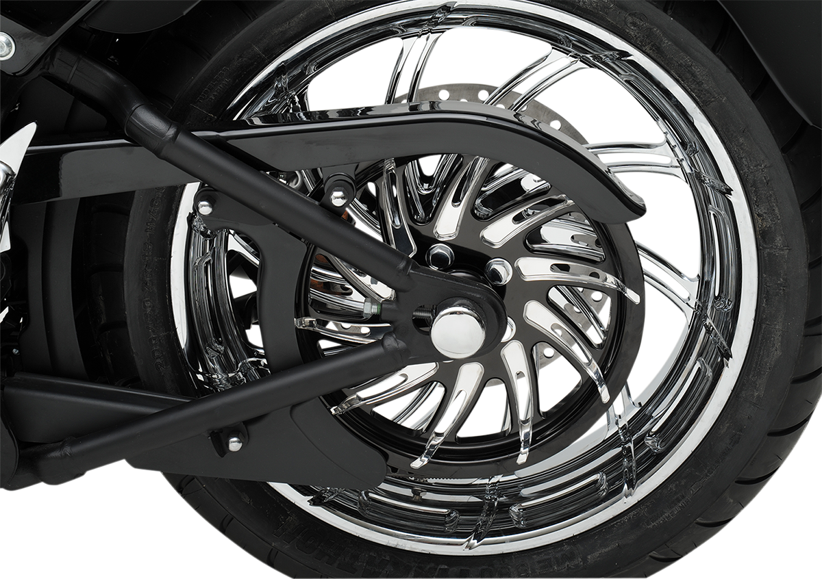 Drag Specialties Chrome Rear Axle Caps Covers 2008-2017 Harley FXD FXST FLST