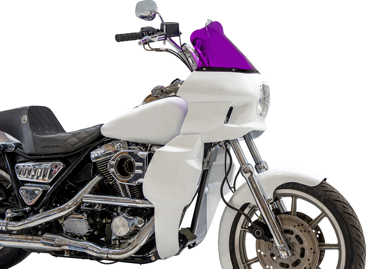 Klock Werks Kolor Flare 12.5" Purple Windshield fits Saddlemen S-RT Mini Fairing