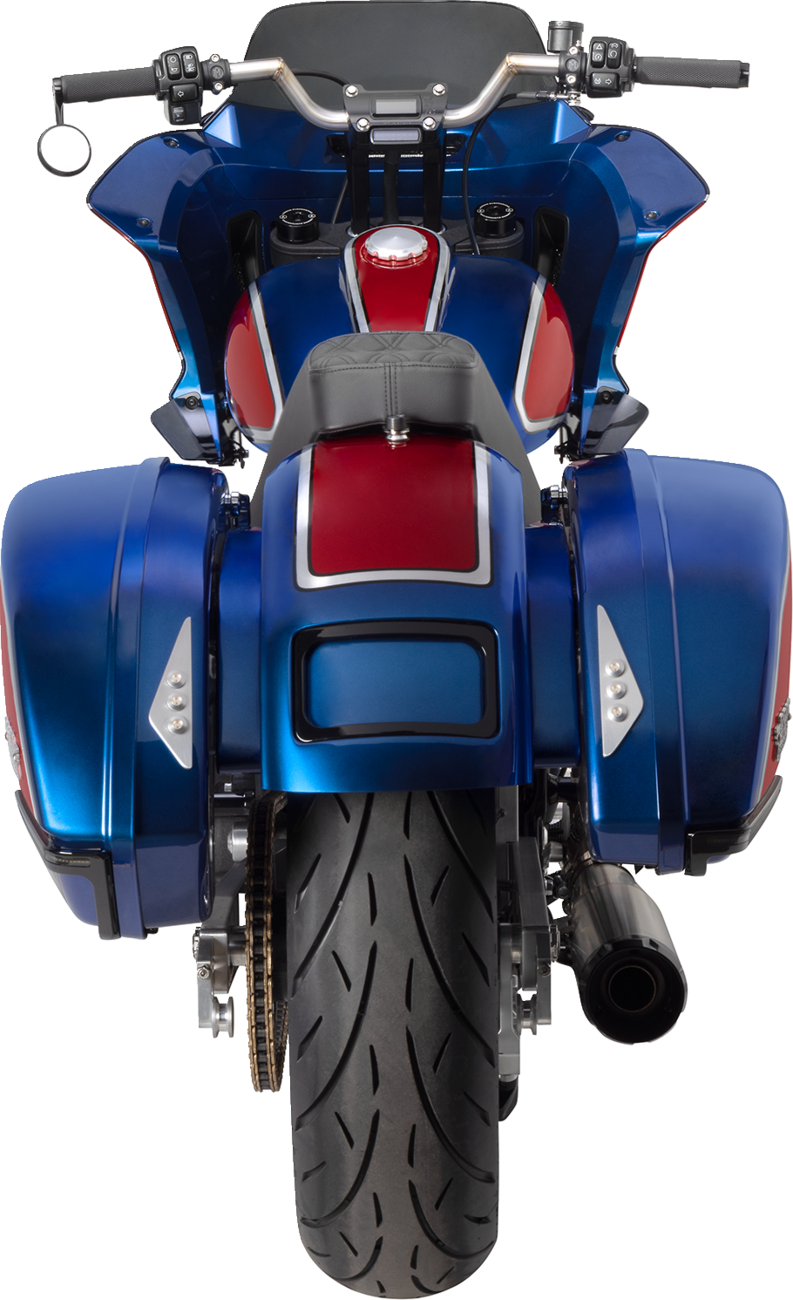 Thrashin Black Gauge Cutout 6.5" Handlebar Risers for 2018-2025 Harley Softail