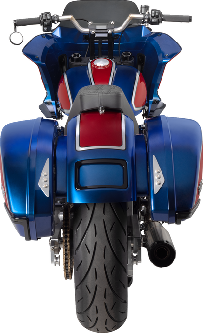Thrashin Black Gauge Cutout 6.5" Handlebar Risers for 2018-2025 Harley Softail