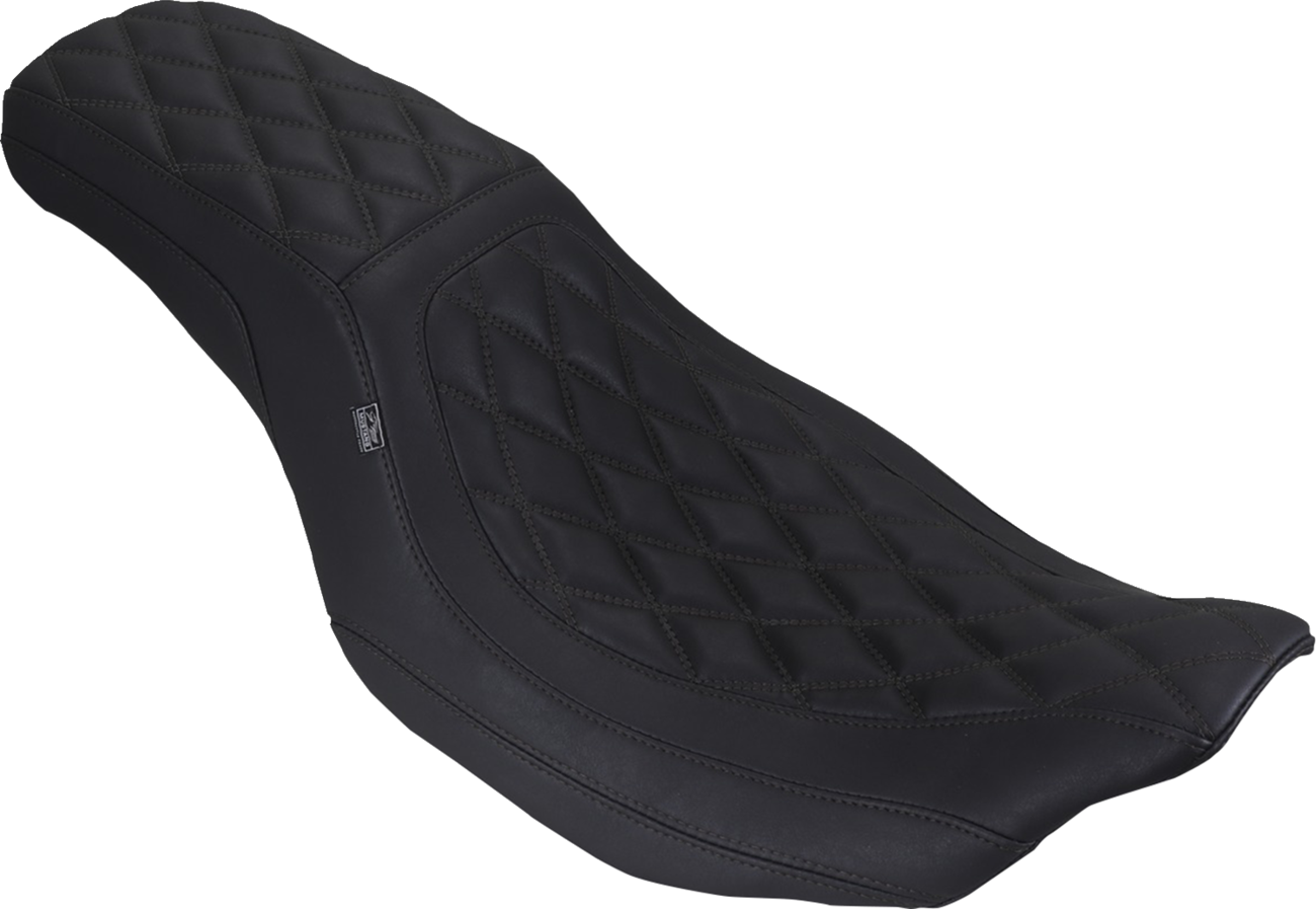 Mustang Squareback Low Black Diamond Seat for 2023-2026 Harley Road Street Glide
