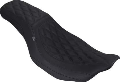 Mustang Squareback Low Black Diamond Seat for 2023-2026 Harley Road Street Glide